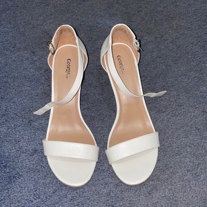 Cute mini white heels